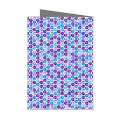 Purple Blue Cubes Mini Greeting Card (8 Pack) by Zandiepants