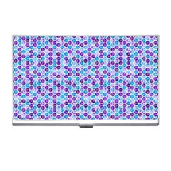 Purple Blue Cubes Business Card Holder