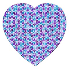 Purple Blue Cubes Jigsaw Puzzle (heart)