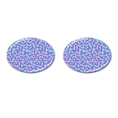 Purple Blue Cubes Cufflinks (oval) by Zandiepants