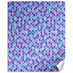 Purple Blue Cubes Canvas 16  X 20  (unframed) by Zandiepants