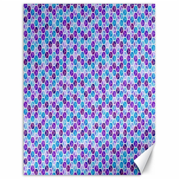 Purple Blue Cubes Canvas 18  x 24  (Unframed)