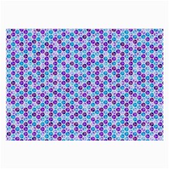 Purple Blue Cubes Glasses Cloth (large, Two Sided)