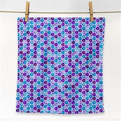 Purple Blue Cubes Face Towel