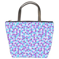 Purple Blue Cubes Bucket Handbag