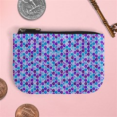 Purple Blue Cubes Coin Change Purse by Zandiepants