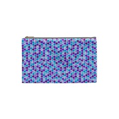 Purple Blue Cubes Cosmetic Bag (small)