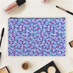 Purple Blue Cubes Cosmetic Bag (Large) Front