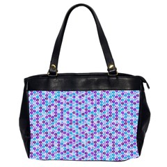 Purple Blue Cubes Oversize Office Handbag (two Sides)