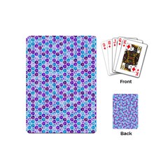 Purple Blue Cubes Playing Cards (mini)