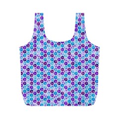 Purple Blue Cubes Reusable Bag (m)