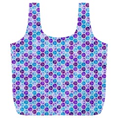 Purple Blue Cubes Reusable Bag (xl)