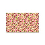 Pink Green Beehive Pattern Sticker 10 Pack (Rectangle) Front