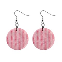 Pink Grunge Mini Button Earrings