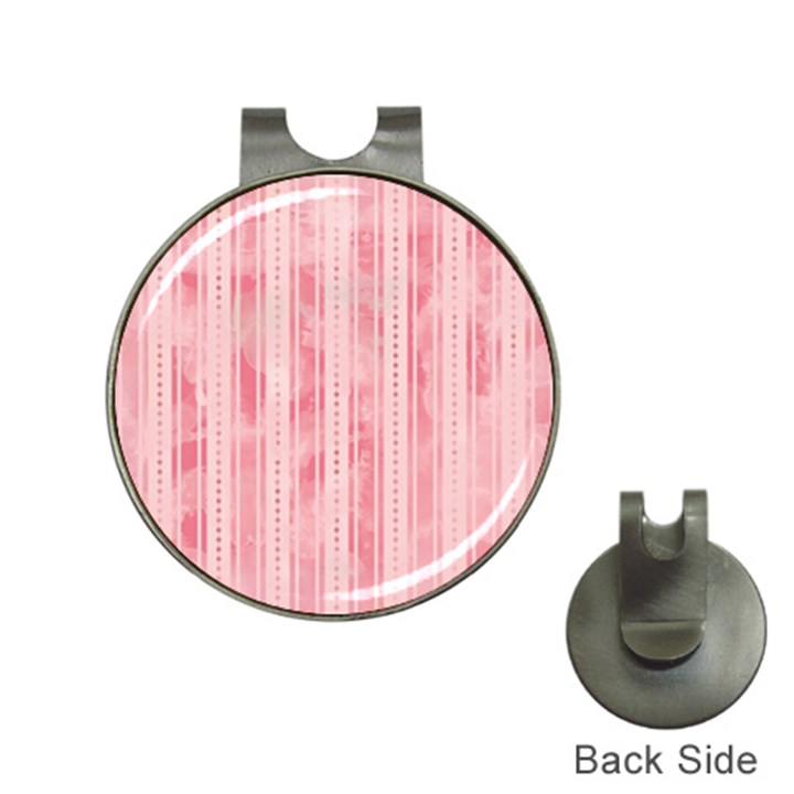 Pink Grunge Hat Clip with Golf Ball Marker