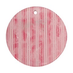 Pink Grunge Round Ornament (two Sides)