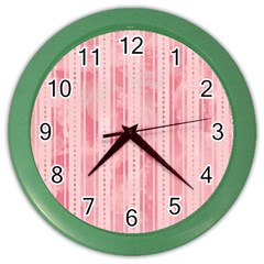 Pink Grunge Wall Clock (color)