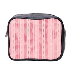 Pink Grunge Mini Travel Toiletry Bag (two Sides)