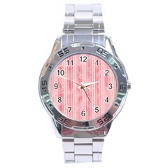 Pink Grunge Stainless Steel Watch by StuffOrSomething