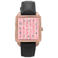 Pink Grunge Rose Gold Leather Watch  by StuffOrSomething