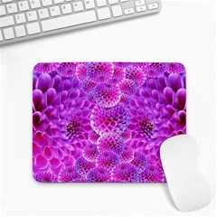 Purple Dahlias Small Mouse Pad (rectangle) by FunWithFibro