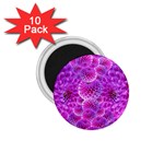 Purple Dahlias 1.75  Button Magnet (10 pack) Front