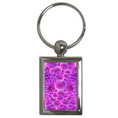 Purple Dahlias Key Chain (rectangle) by FunWithFibro