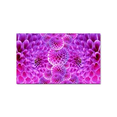 Purple Dahlias Sticker (rectangle) by FunWithFibro