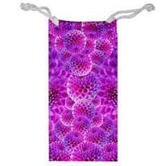 Purple Dahlias Jewelry Bag by FunWithFibro