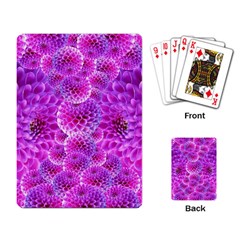 Purple Dahlias Playing Cards Single Design