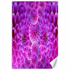 Purple Dahlias Canvas 12  X 18  (unframed) by FunWithFibro