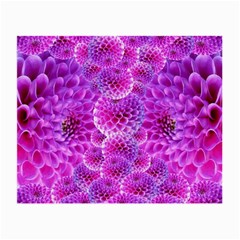 Purple Dahlias Glasses Cloth (small, Two Sided) by FunWithFibro