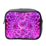 Purple Dahlias Mini Travel Toiletry Bag (Two Sides) Front