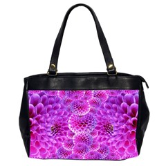 Purple Dahlias Oversize Office Handbag (two Sides) by FunWithFibro