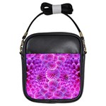 Purple Dahlias Girl s Sling Bag Front