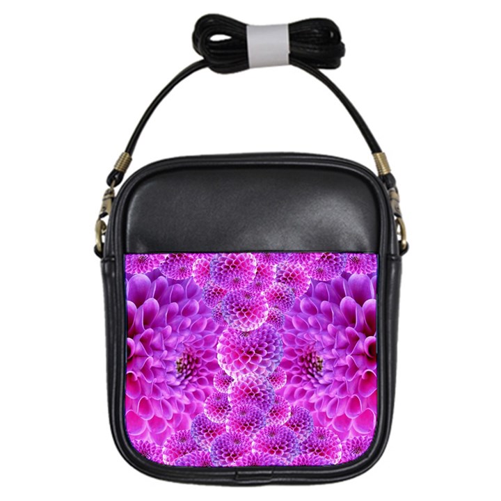 Purple Dahlias Girl s Sling Bag