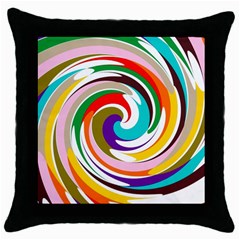 Galaxi Black Throw Pillow Case