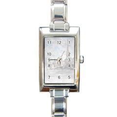 Eiffel Tower Paris Rectangular Italian Charm Watch by rokinronda