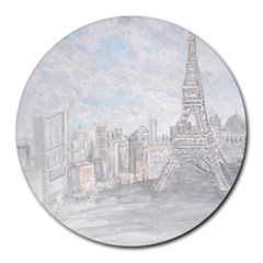 Eiffel Tower Paris 8  Mouse Pad (round)