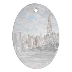 Eiffel Tower Paris Oval Ornament