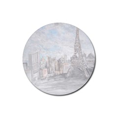 Eiffel Tower Paris Drink Coaster (round) by rokinronda