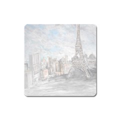 Eiffel Tower Paris Magnet (square)