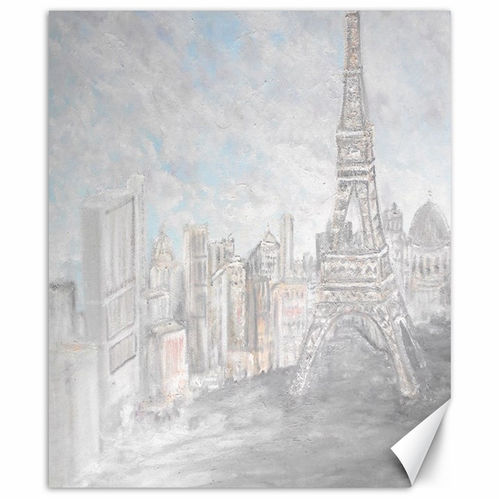 Eiffel Tower Paris Canvas 8  x 10  (Unframed)