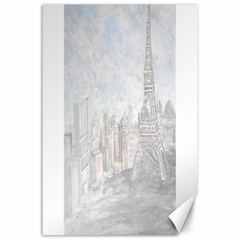 Eiffel Tower Paris Canvas 24  X 36  (unframed) by rokinronda