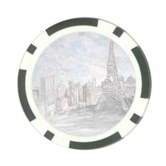 Eiffel Tower Paris Poker Chip by rokinronda