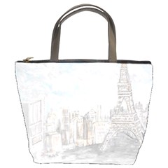 Eiffel Tower Paris Bucket Handbag by rokinronda