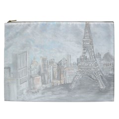 Eiffel Tower Paris Cosmetic Bag (xxl) by rokinronda