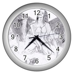 Bleeding Angel 1  Wall Clock (silver) by 55555