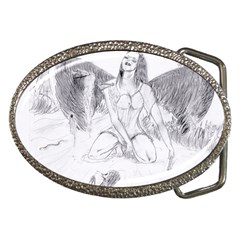 Bleeding Angel 1  Belt Buckle (oval) by 55555