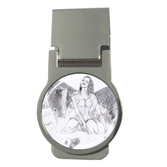 Bleeding Angel 1  Money Clip (round)